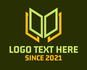 Book - Minimalist Book Page logo design