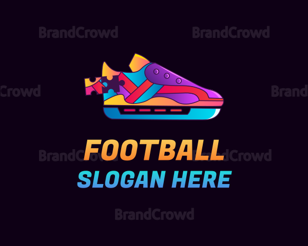 Colorful Shoe Puzzle Logo