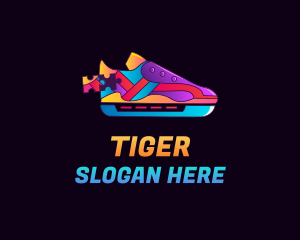 Colorful Shoe Puzzle Logo