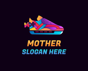 Colorful Shoe Puzzle Logo