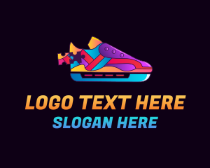 Colorful Shoe Puzzle Logo