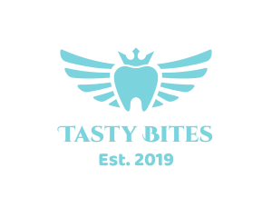 Blue Tooth - Royal Winged Tooth logo design