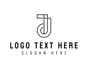 Overlay - Corporate Business Monoline Letter J logo design
