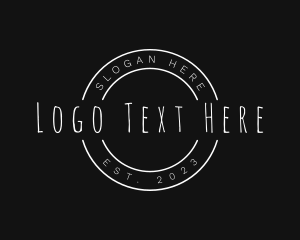 Author - Handwritten Retro Circle logo design