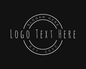 Clothing - Handwritten Retro Circle logo design