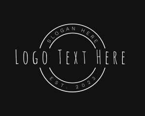 Handwritten Retro Circle Logo