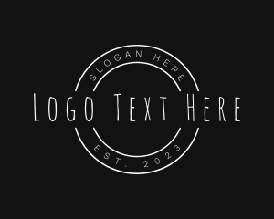 Handwritten Retro Circle Logo