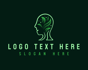 Human - Mental Health Leaf logo design