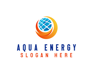 Sun Solar Panel Energy logo design