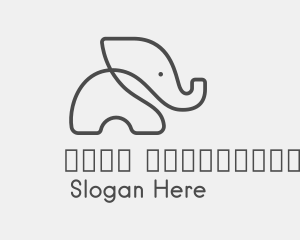 Minimalist Baby Elephant Logo