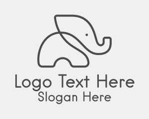 Minimalist Baby Elephant Logo