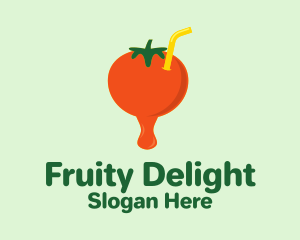 Fruity - Fresh Tomato Juice logo design