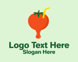 Healthy - Fresh Tomato Juice logo design
