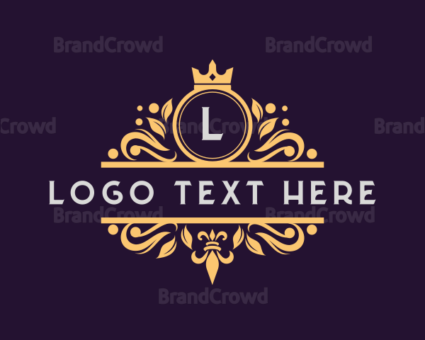 Luxury Royal Crown Ornament Logo