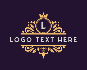 Luxury Royal Crown Ornament Logo