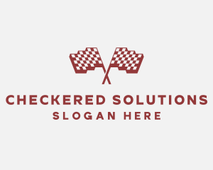 Checkered - Checkered Racing Flag logo design