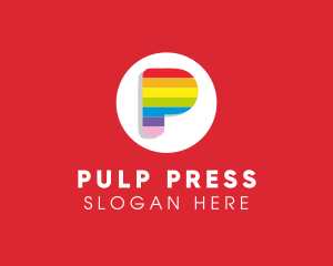 Rainbow Pride Letter P  logo design