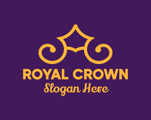 Golden Elegant Crown logo design