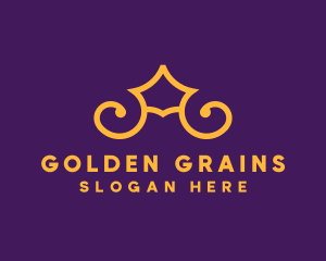 Golden Elegant Crown logo design