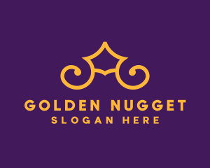 Golden Elegant Crown logo design