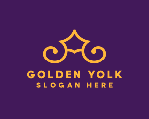 Golden Elegant Crown logo design