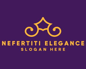 Golden Elegant Crown logo design