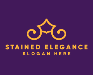 Golden Elegant Crown logo design