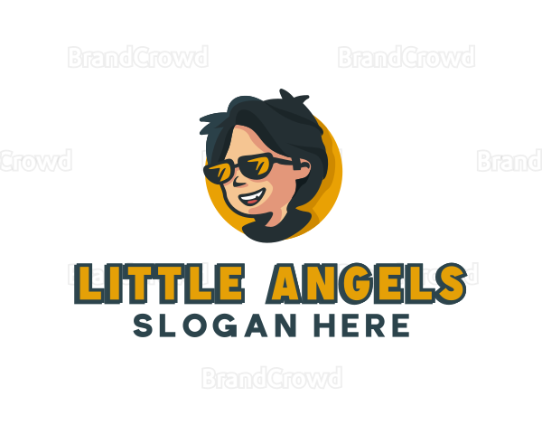 Sunglasses Boy Cartoon Logo