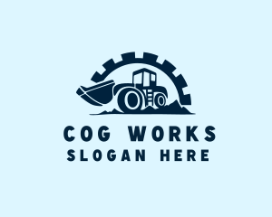 Blue Cog Excavation logo design