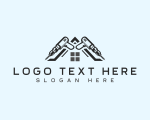 Roofing - Construction Drill Builder logo design
