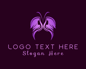 Violet - Butterfly Beauty Cosmetics logo design
