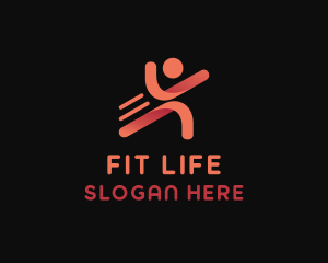 Athlete Fitness Person logo design