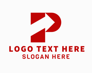 Export - Logistics Arrow Letter P logo design
