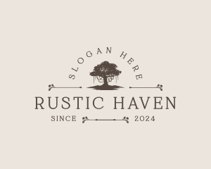 Rustic Nature Tree logo design