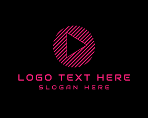 Pink - Media Player Vlog logo design