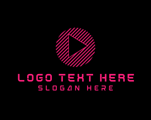 Youtube Vlog - Media Player Vlog logo design