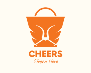 Shopping Bag - Orange Lion Bag logo design