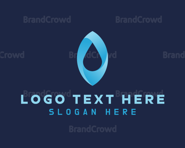 Blue Aqua Droplet Logo