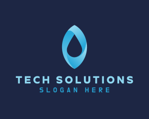 Blue Aqua Droplet Logo