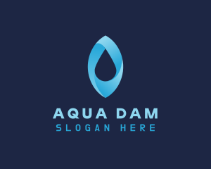 Blue Aqua Droplet logo design