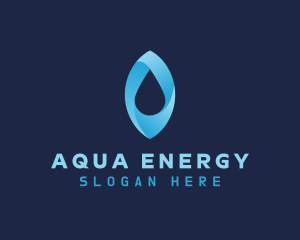 Blue Aqua Droplet logo design