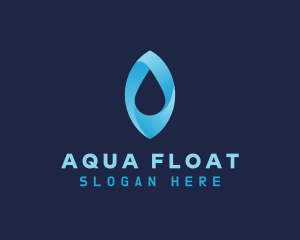 Blue Aqua Droplet logo design