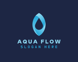 Blue Aqua Droplet logo design