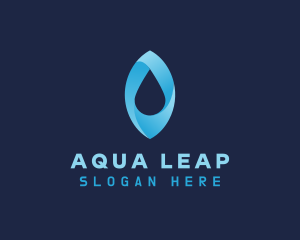 Blue Aqua Droplet logo design