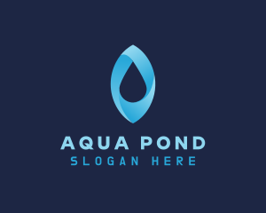 Blue Aqua Droplet logo design