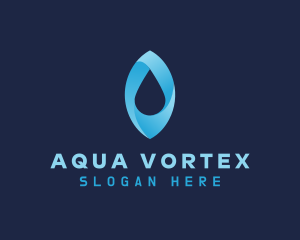 Blue Aqua Droplet logo design