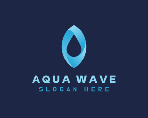 Blue Aqua Droplet logo design