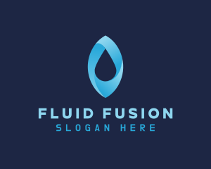 Blue Aqua Droplet logo design