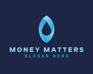 Water Supply - Blue Aqua Droplet logo design
