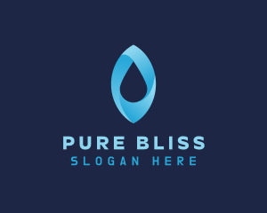 Blue Aqua Droplet logo design